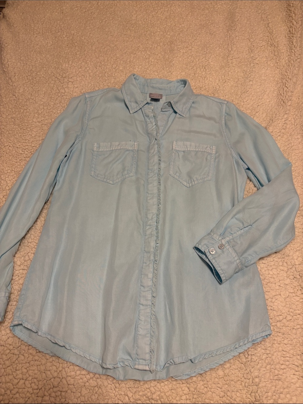 Chico's Pale Blue Button-Down Shirt